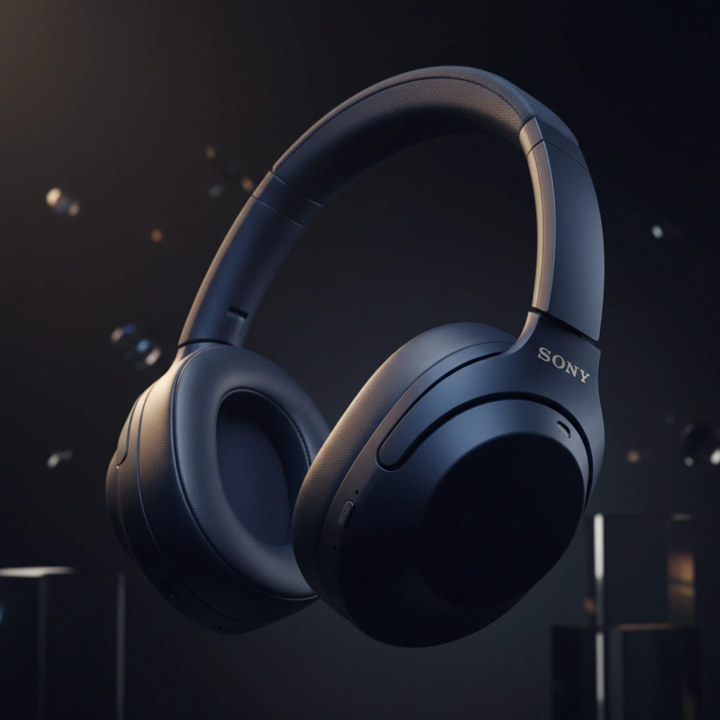 Sony WH-1000XM5 Premium Noise Canceling Headphones Midnight Blue image 3